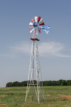 Flag windmill, rural TX, 2006