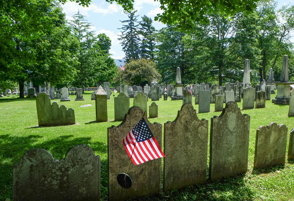 Flag in cemetery, Burlington, VT 2014